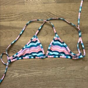 Jolyn Clothing Multicolor Striped Bikini Top
